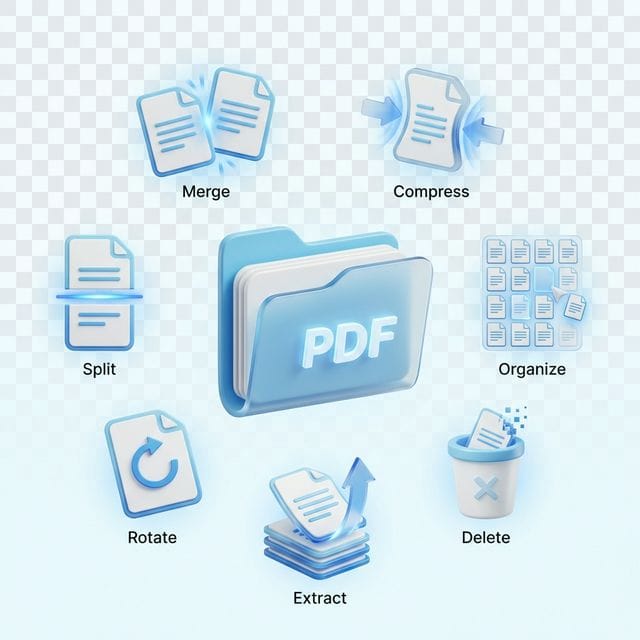All-in-One PDF Tools - Merge, Split, Compress, Organize, Rotate, Delete, Extract