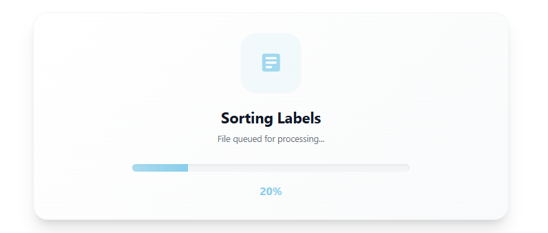 Processing Labels
